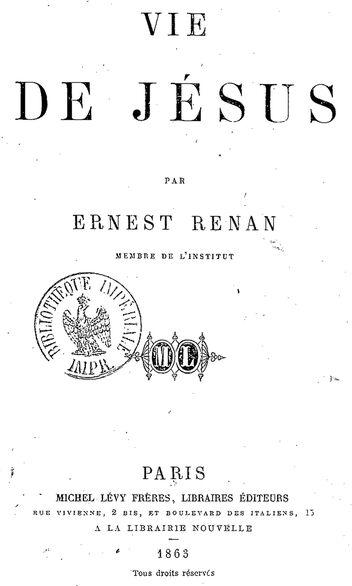 Histoire des origines du christianisme, Ernest Renan